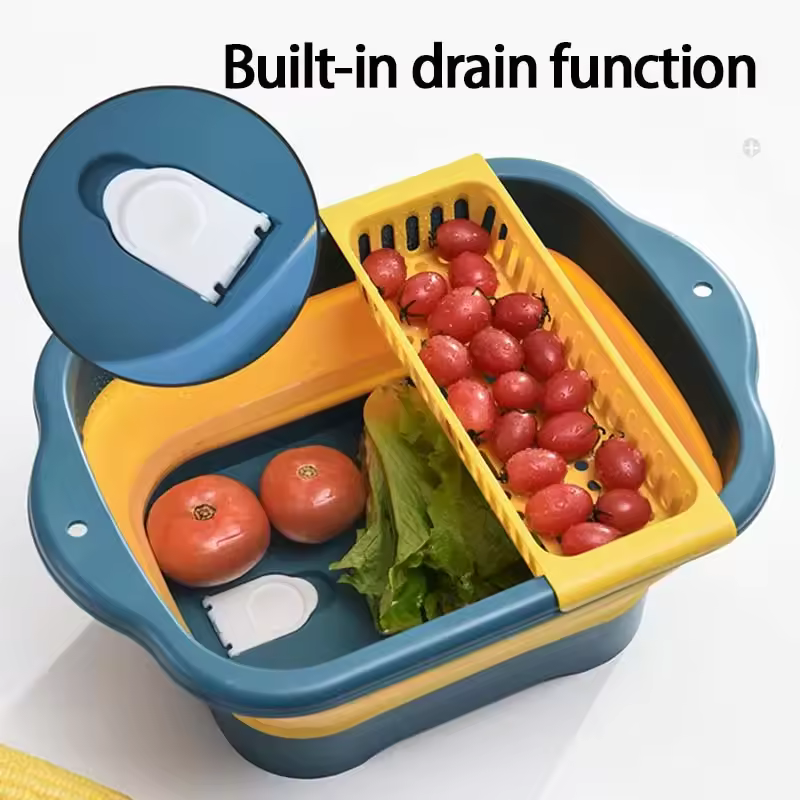 Foldable Silicone Fruit Washing Basket