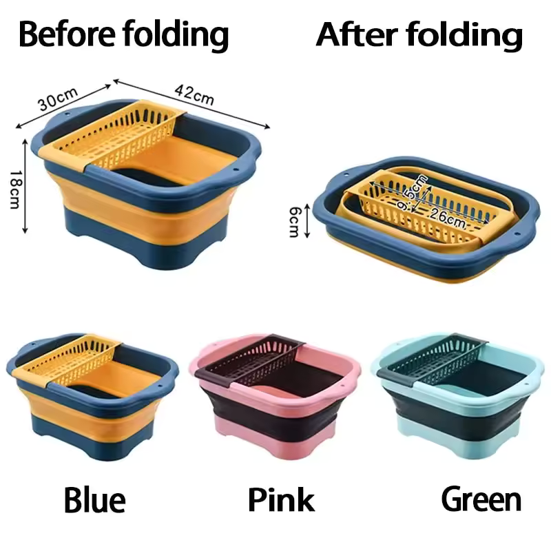 Foldable Silicone Fruit Washing Basket